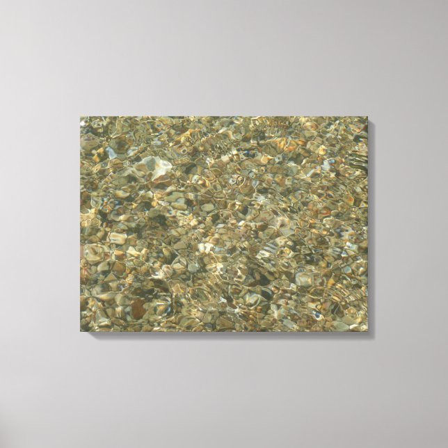 Shells Under Rippling Water Canvas Print (Front)