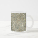 Shells Under Rippling Water Frosted Glass Coffee Mug