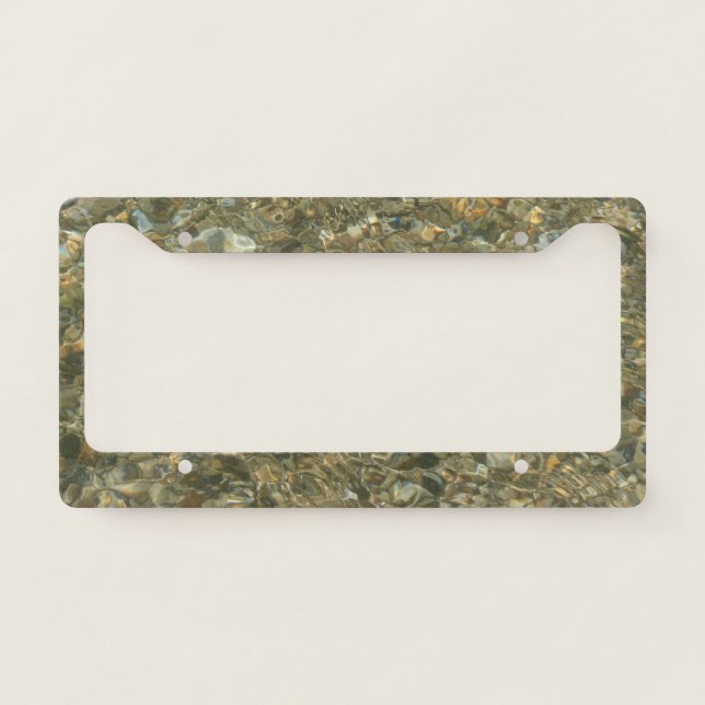 Shells Under Rippling Water License Plate Frame (Front)