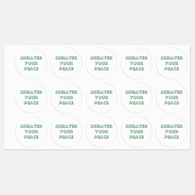 Shellter Your Peace Labels (Sheet)