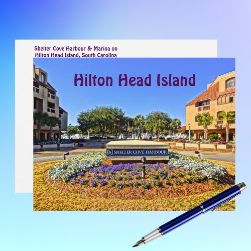 Shelter Cove Harbour  Marina Hilton Head Island Postcard