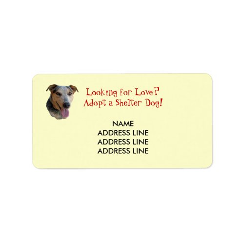 Shelter Dog Adoption _ Western Return Address Label