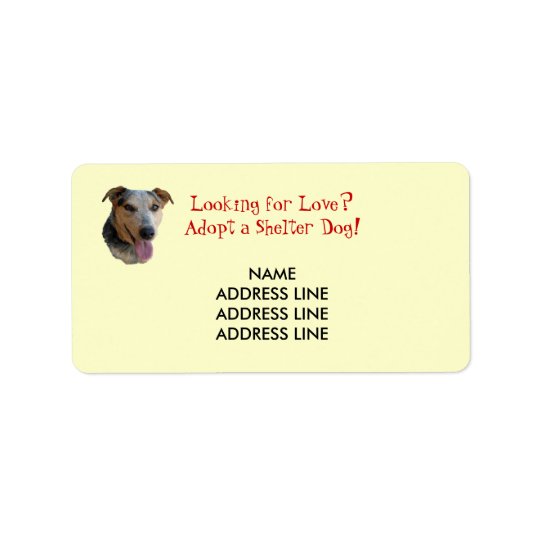 Shelter Dog Adoption - Western Return Address Label