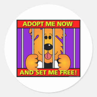 Shelter-Dog Classic Round Sticker