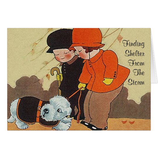 Shelter From The Storm Pet Rescue Thank You Card