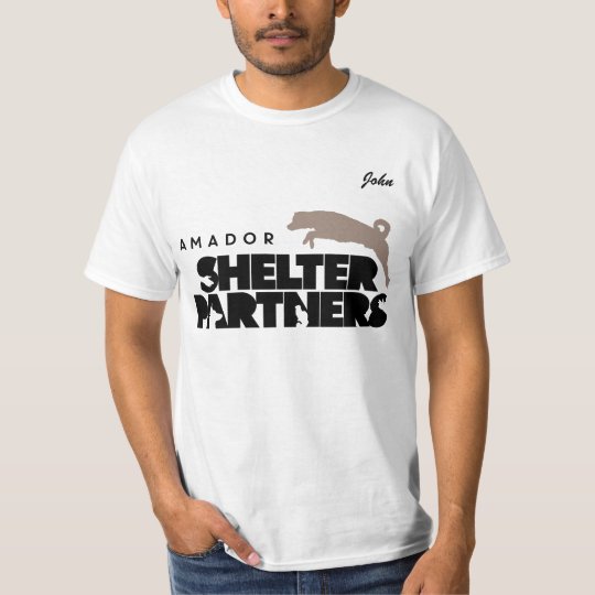SHELTER Partners Logo Apparel Custom Name T-Shirt