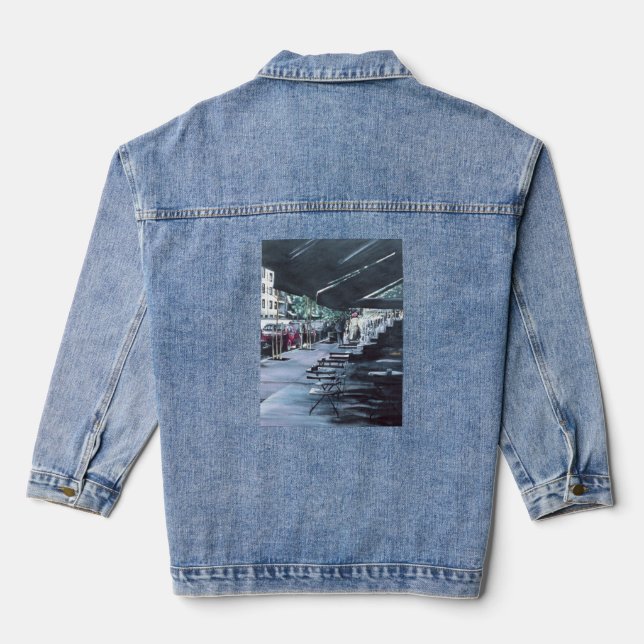 Sheltered by Mid Morning Sun Denim Jacket (Back)