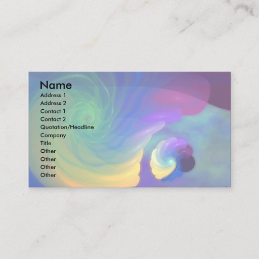 Customizable Rainbow Swirl Standard Card Business Card Templates