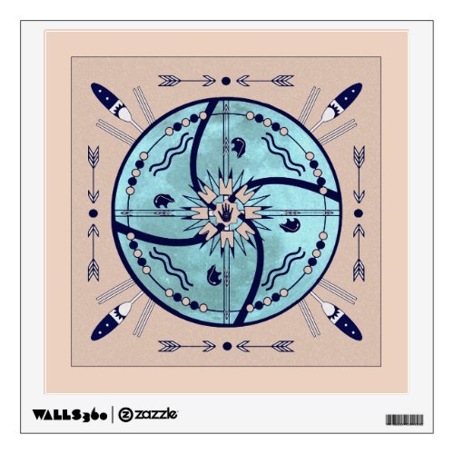 Sheltering Moon Mandala Native Symbols Decal