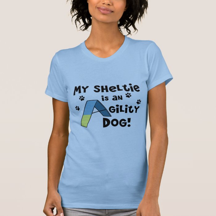 Sheltie Agility Dog Ladies T Shirt