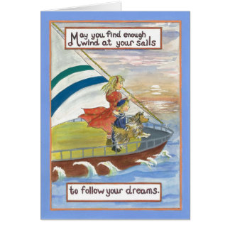 Sheltie Art  Wind at Your sails Cards