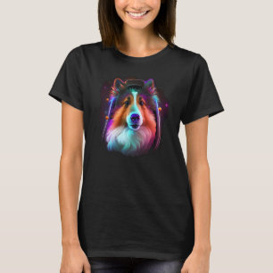Sheltie Astronaut Dog Outer Space Shetland Sheepdo T-Shirt