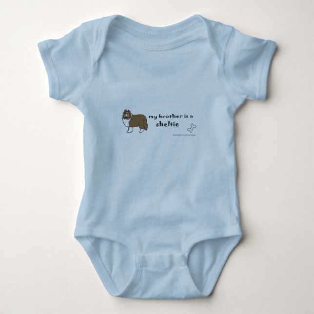 sheltie baby bodysuit (Front)