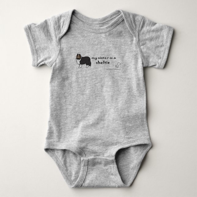 sheltie baby bodysuit (Front)