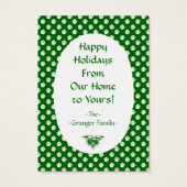 Sheltie Christmas Bi Blk Flat Cards (Back)
