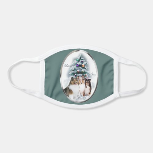 Sheltie Christmas Face Mask