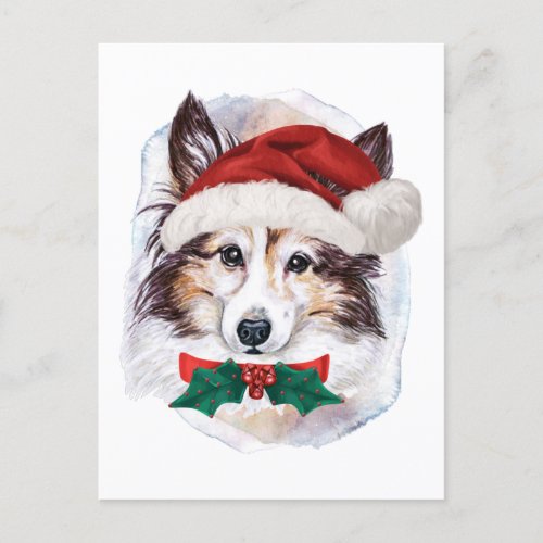 Sheltie Christmas Gifts For Dogs Lovers Holiday Postcard