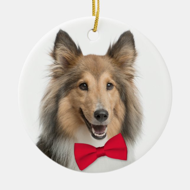 Sheltie Christmas Ornament (Front)