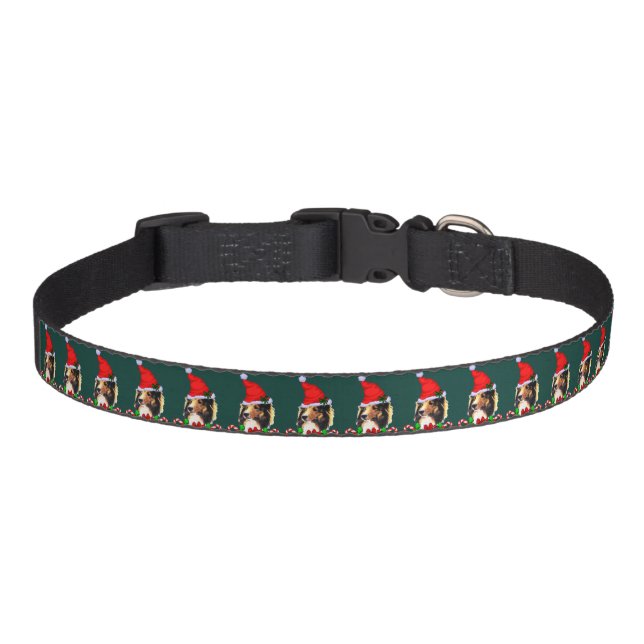 Sheltie Christmas  Pet Collar (Front)