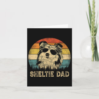 Sheltie Dad Dog Lovers Father's Day Tee  Card