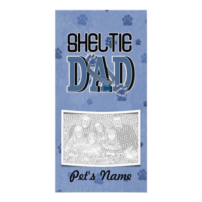 Sheltie DAD Photo Card Template