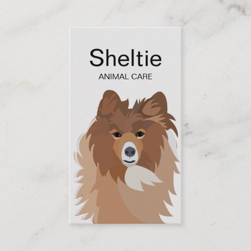 Sheltie Dog Animal Care Business Card