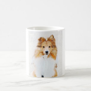 Sheltie Dog Art Portrait Mug