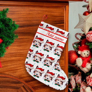 Sheltie Dog Breed Christmas Stars Small Christmas Stocking