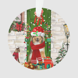 Sheltie Dog Christmas Ornament