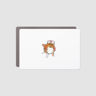 Sheltie Dog in Nurse Hat � animalsinhats Classic T Car Magnet
