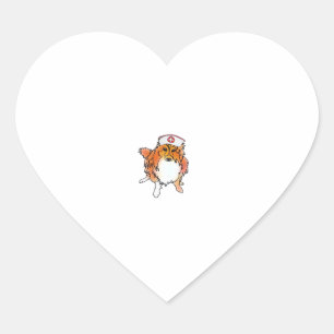 Sheltie Dog in Nurse Hat � animalsinhats Classic T Heart Sticker