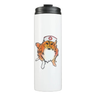 Sheltie Dog in Nurse Hat – animalsinhats Classic T Thermal Tumbler