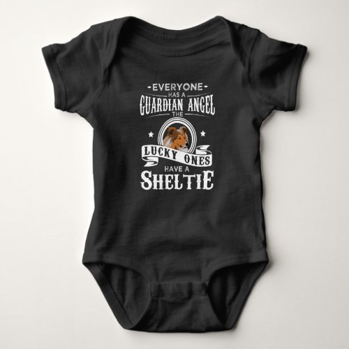Sheltie Dog Owner Funny Gift Idea Baby Bodysuit