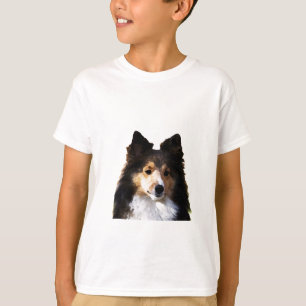 Sheltie Dog painting sketch T-Shirt