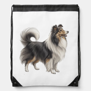 Sheltie Drawstring Bag