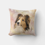 Sheltie Face Throw Pillow at Zazzle