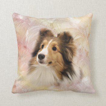 Sheltie Face Throw Pillow by deemac1 at Zazzle