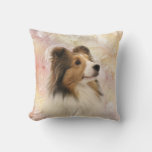 Sheltie Face Throw Pillow at Zazzle
