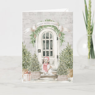 Sheltie Front Porch Christmas Card