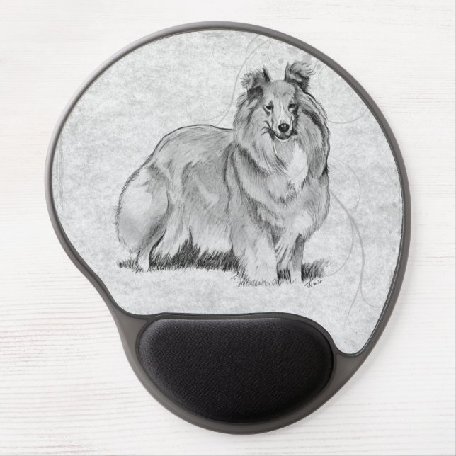 Sheltie Gel Mouse Pad (Front)