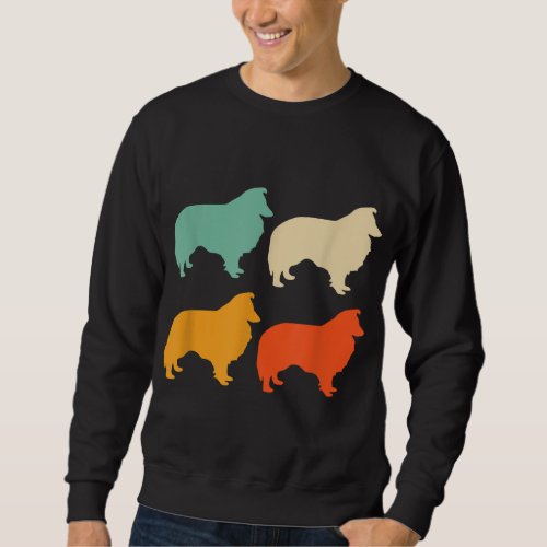 Sheltie Gift for Dog Lover Retro Sheltie Vintage S Sweatshirt