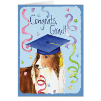 Sheltie Graduate Card