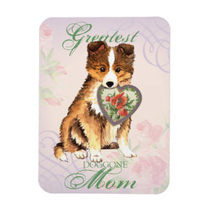 Sheltie Heart Mom Magnet