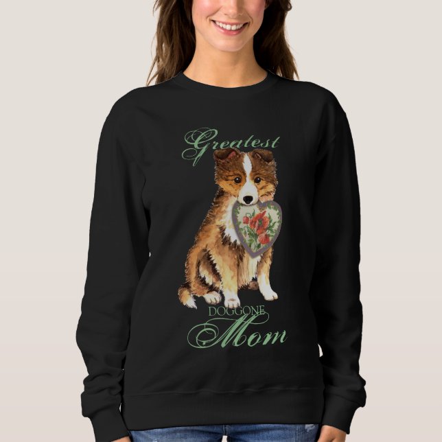 Sheltie Heart Mom Sweatshirt (Front)