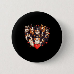 Sheltie Heart-shaped Cute Sheltie Dog Lover Men Wo Button