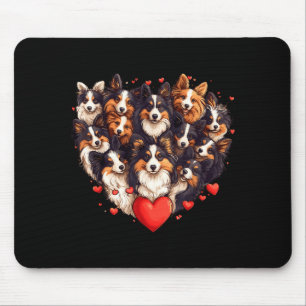 Sheltie Heart-shaped Cute Sheltie Dog Lover Men Wo Mouse Pad