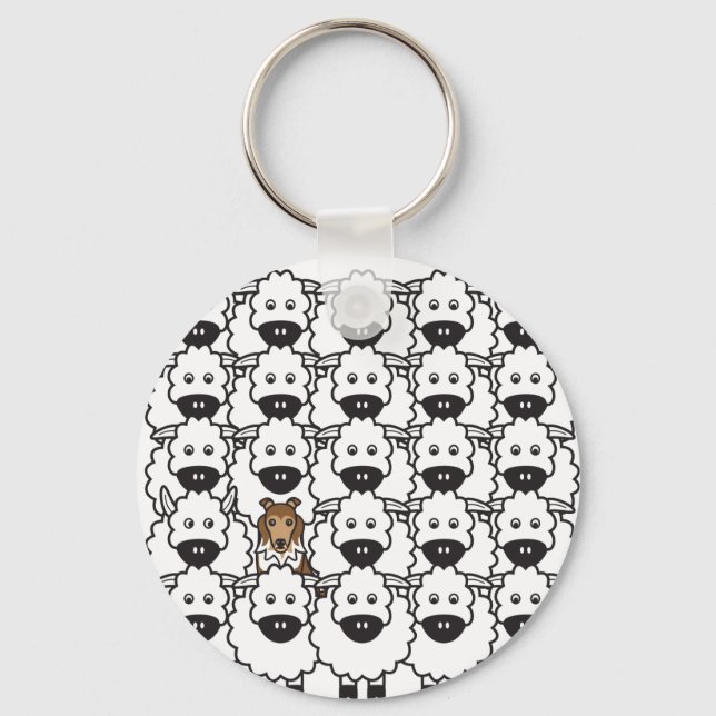 Sheltie in the Sheep Keychain (Front)