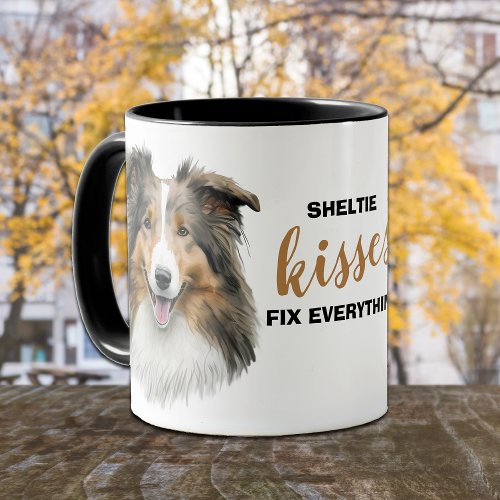 Sheltie Kisses Fix Everything Mug