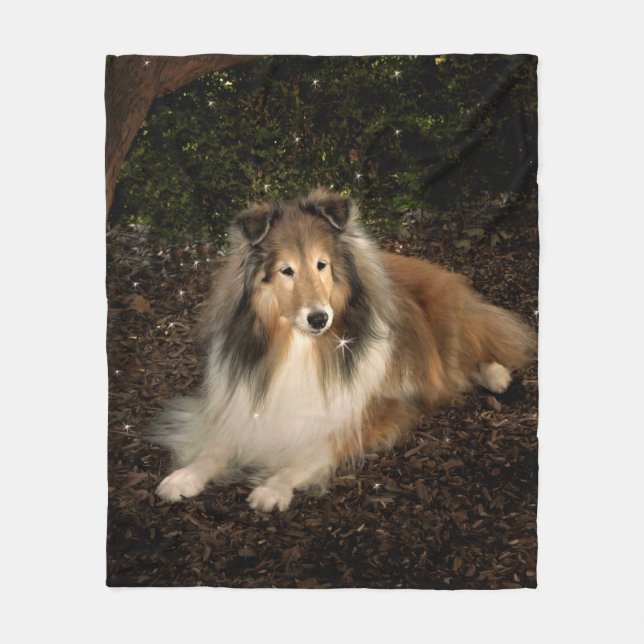 Sheltie Magic Fleece Blanket (Front)