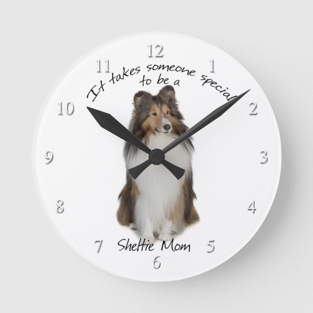 Sheltie Mom Clock (Front)